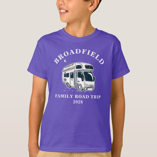 T-shirt Camper RV adapté à la famille personnalisée du voy (Devant)