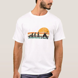 T-shirt Camper Tent Evolution Retro Design, Camping