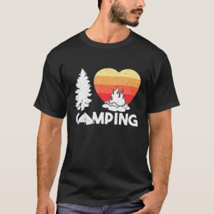 T-shirt Camper Tente Extérieure I Love Camping