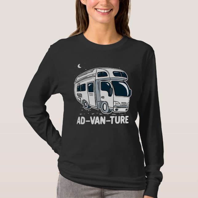 T-shirt Camper Van Camping Adventure (Devant)
