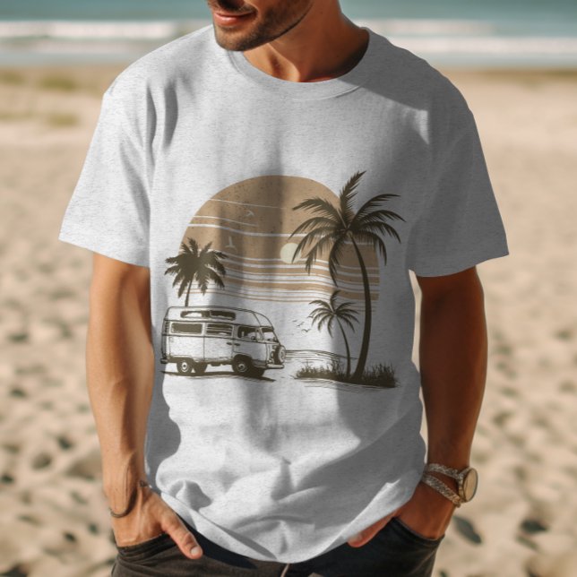 T-shirt Camper van sur la plage (Créateur téléchargé)