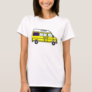 T-shirt Campervan jaune