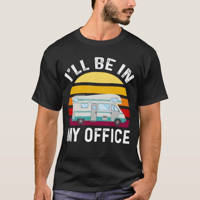 T-shirt Campeur camping-car camping rétro (Devant)