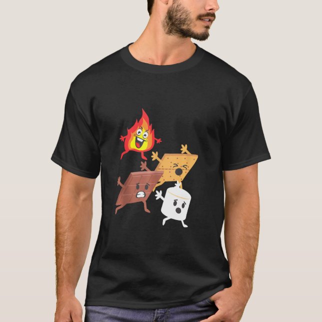 T-shirt Campfire Chasing Smores  S'mores  Camping (Devant)