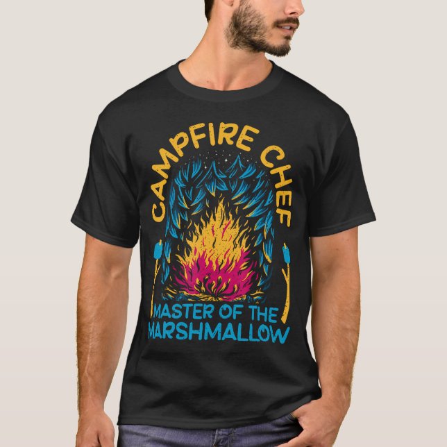 T-shirt Campfire Chef Master Of The Marshmallow Hiking (Devant)