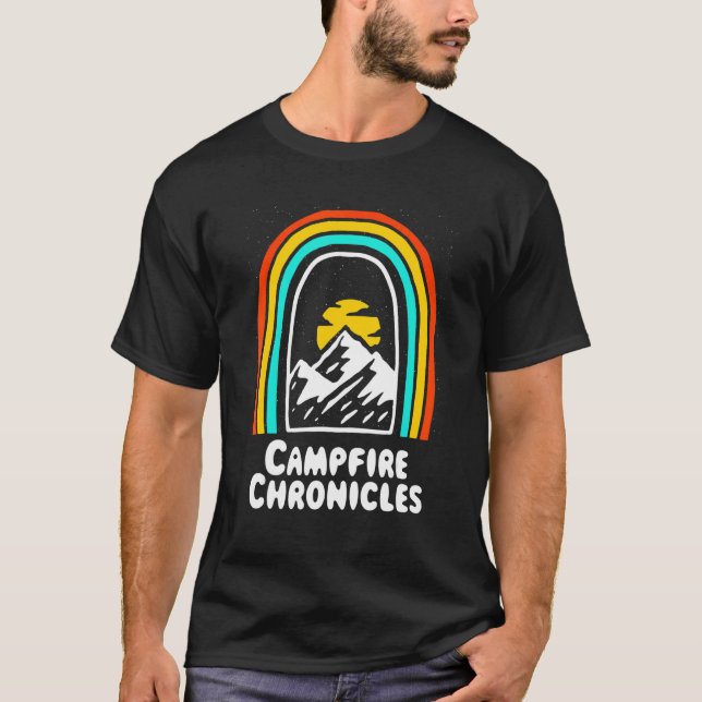 T-shirt Campfire Chronicles Faune Camping extérieur Campe (Devant)