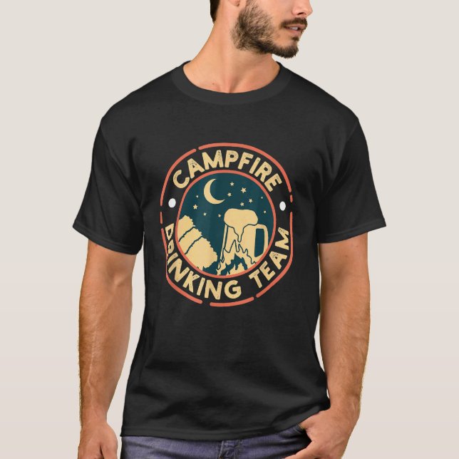 T-shirt Campfire Drick Team I Camper Friends (Devant)