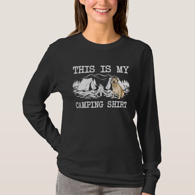 T-shirt Campfire Labrador Retriever Dog This Is My Camping (Devant)