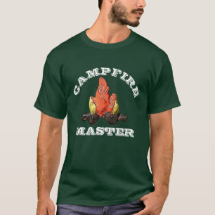 T-shirt Campfire Master Camping Fire Texte personnalisé