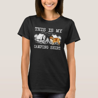 T-shirt Campfire Shetland Sheepdog Chien Voici Mon Camping