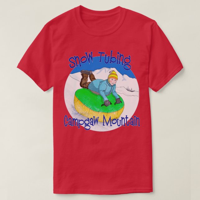 T-shirt Campgaw Mountain Snow Tubing New Jersey (Design devant)