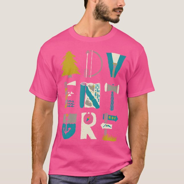 T-shirt Camping Adventure Attend Travel Camping (Devant)
