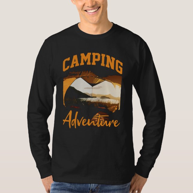 T-shirt Camping Adventure Inspirational Amusing Camping Qu (Devant)