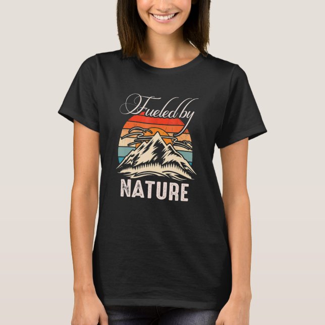 T-shirt Camping Alimenté Par La Nature (Devant)