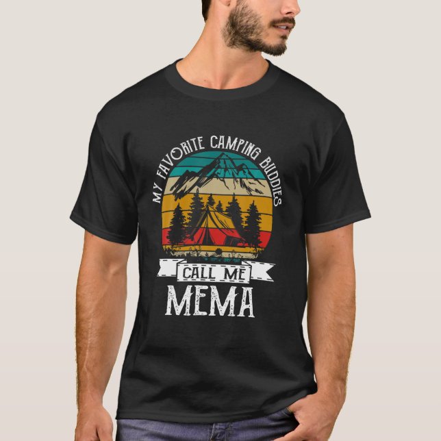 T-shirt Camping amis appelez-moi Camping Mema Camper T Shi (Devant)
