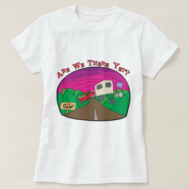 T-shirt Camping amusant (Design devant)