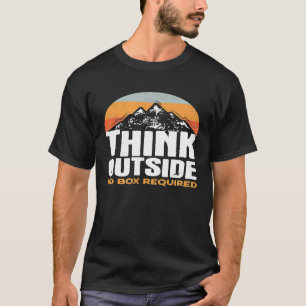 T-shirt Camping Amusant En Plein Air Slogan Penser En Deho