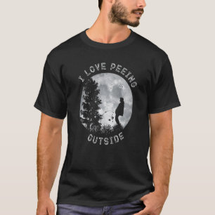 T-shirt Camping Amusant Je Pis Dehors J'Aime Pisser Dehors