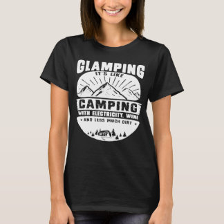T-shirt Camping Amusant Randonnée Extérieur Débordement Gl