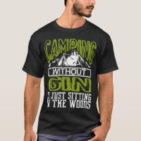 Camping Amusant Sans Gin Est Assis Dans Les Bois