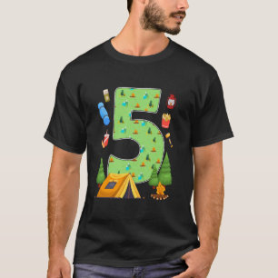T-shirt Camping anniversaire de 5 ans dans la cour arrière