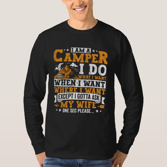 T-shirt Camping Apparel Camper Outdoor Travel for Men  1 (Devant)