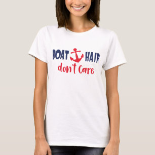 T-shirt Camping au Lac Cheveux de Bateau N'ont Pas d'Impor