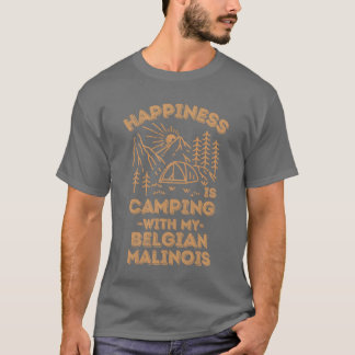 T-shirt Camping avec cadeau malinois
