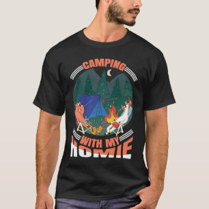T-shirt Camping Avec Ma Maison Unicorn Flamant rose Nature