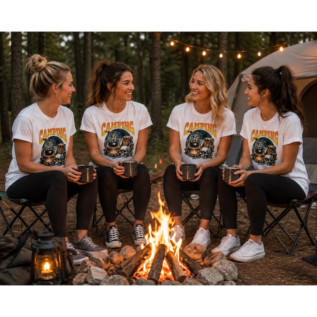 T-shirt Camping avec mes amis goules Halloween (Créateur téléchargé)