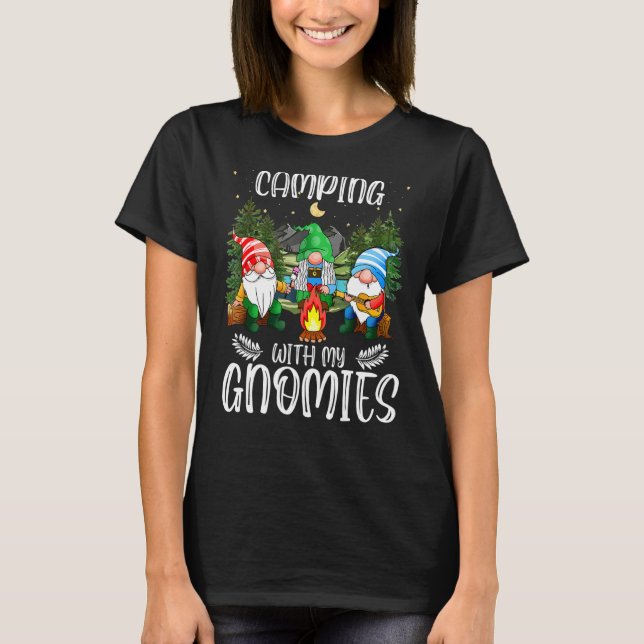 T-shirt Camping Avec Mes Gnomes Camping Happy Camper Camp (Devant)