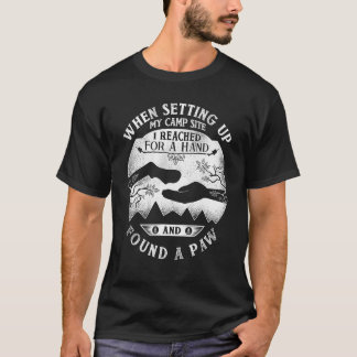 T-shirt Camping Avec Mon Chien Paw