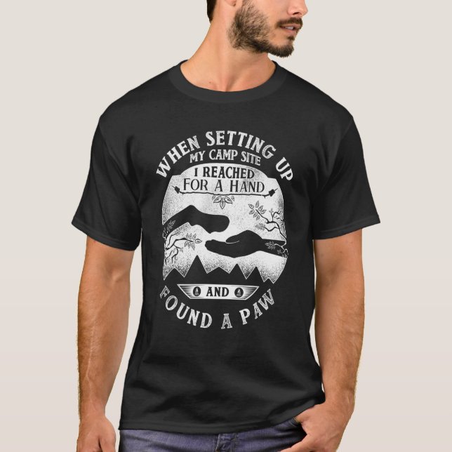 T-shirt Camping Avec Mon Chien Paw (Devant)