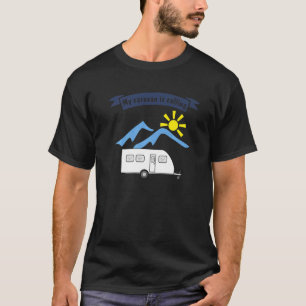 T-shirt Camping avec remorque disant My caravan est appelé