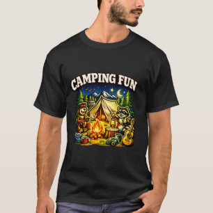 T-shirt Camping aventure amusante drôle feu de camp extéri