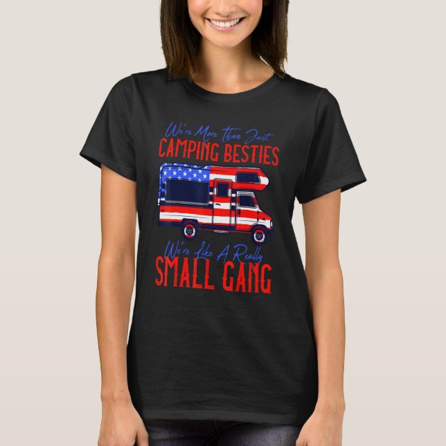 T-shirt Camping Besties Camper Family Ultimate 4 juillet (Devant)