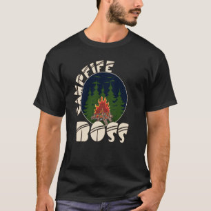 T-shirt Camping Boss Camping Bonfire Extérieur