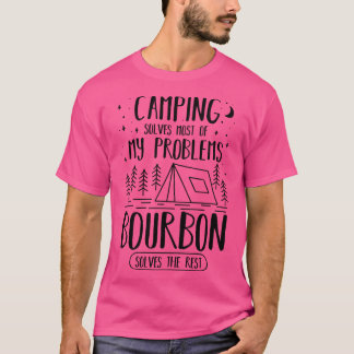 T-shirt Camping Bourbon Funny 2