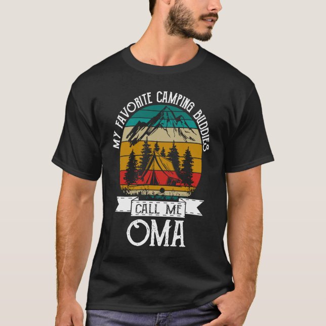 T-shirt Camping Buddies Call Me Camping Oma Camper (Devant)