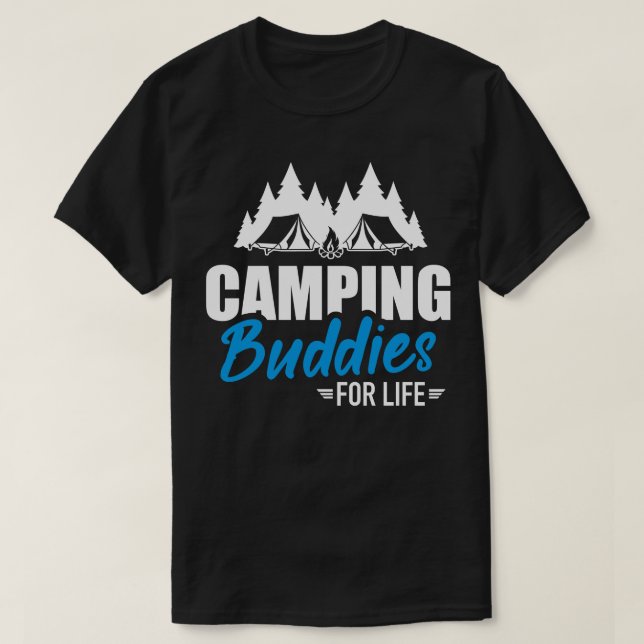 T-shirt Camping Buddies pour la vie (Design devant)