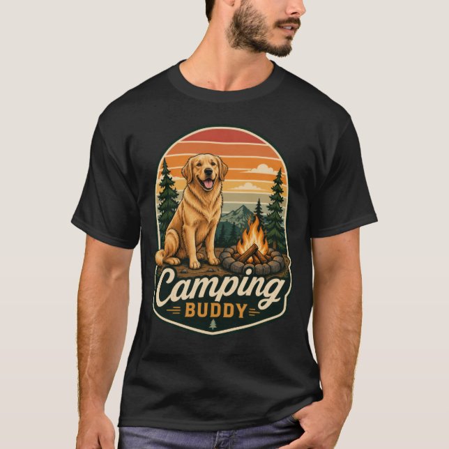 T-Shirt Camping Buddy Chien (Devant)