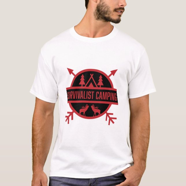 T-shirt Camping Bushcraft Survivaliste   (Devant)