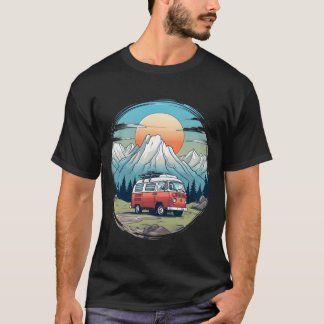 T-shirt Camping camper mountains nature sunrise gift gift