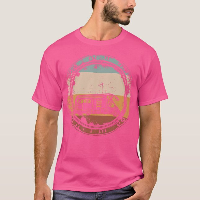 T-shirt Camping Camper Van Mobile Home Caravan Motorhome V (Devant)
