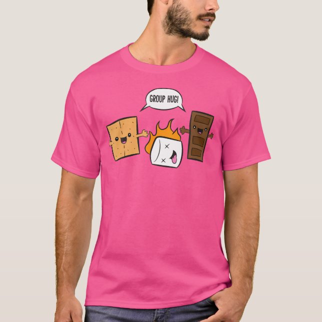 T-shirt Camping Camping Camping Camping Chocolat Marshmall (Devant)