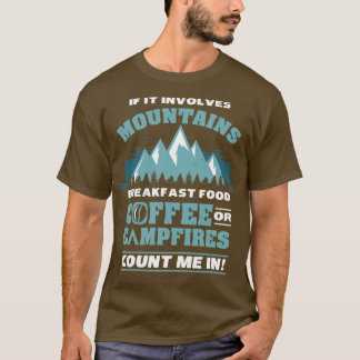 T-shirt Camping Camping Randonnée Café