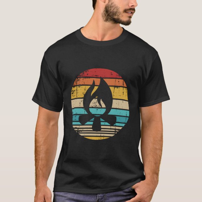 T-shirt Camping Camping Vintage (Devant)