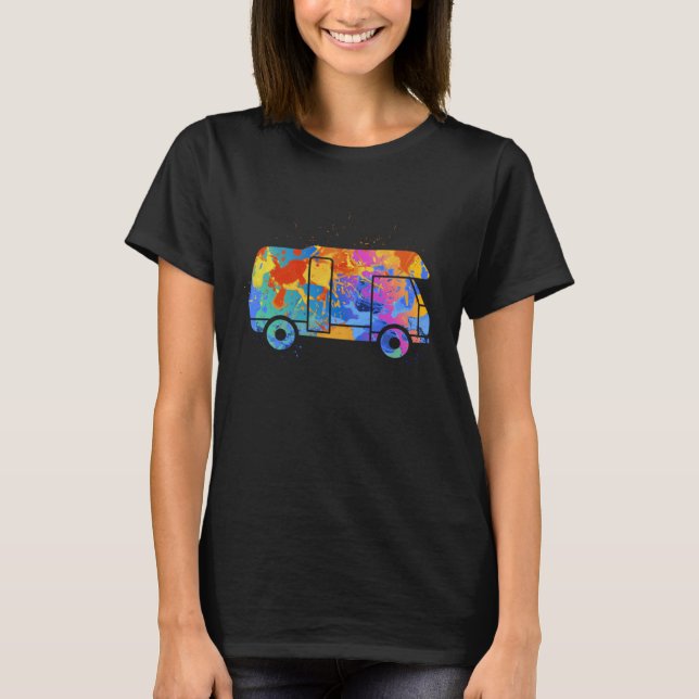 T-shirt Camping Car Graphic  Women Kids Camper Clothing  1 (Devant)