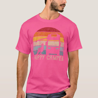 T-shirt Camping-car Happy Camper RV Camping Soleil 70s 80s