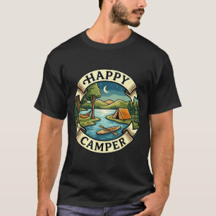 T-shirt Camping-car heureux cherche aventure camping feu d